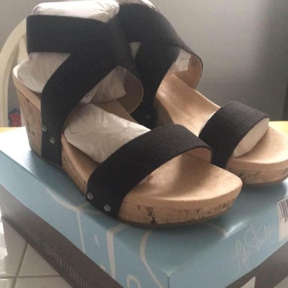 BRAND NEW women lifestride del mar wedge sandals size US 8.5 & US 9.5 - Picture 7 of 12